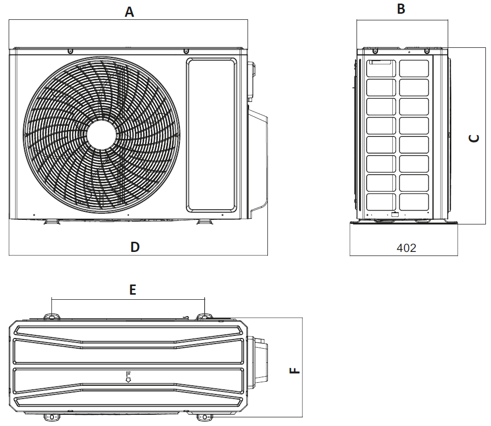 Wymiary - Agregaty Multi Split NG New